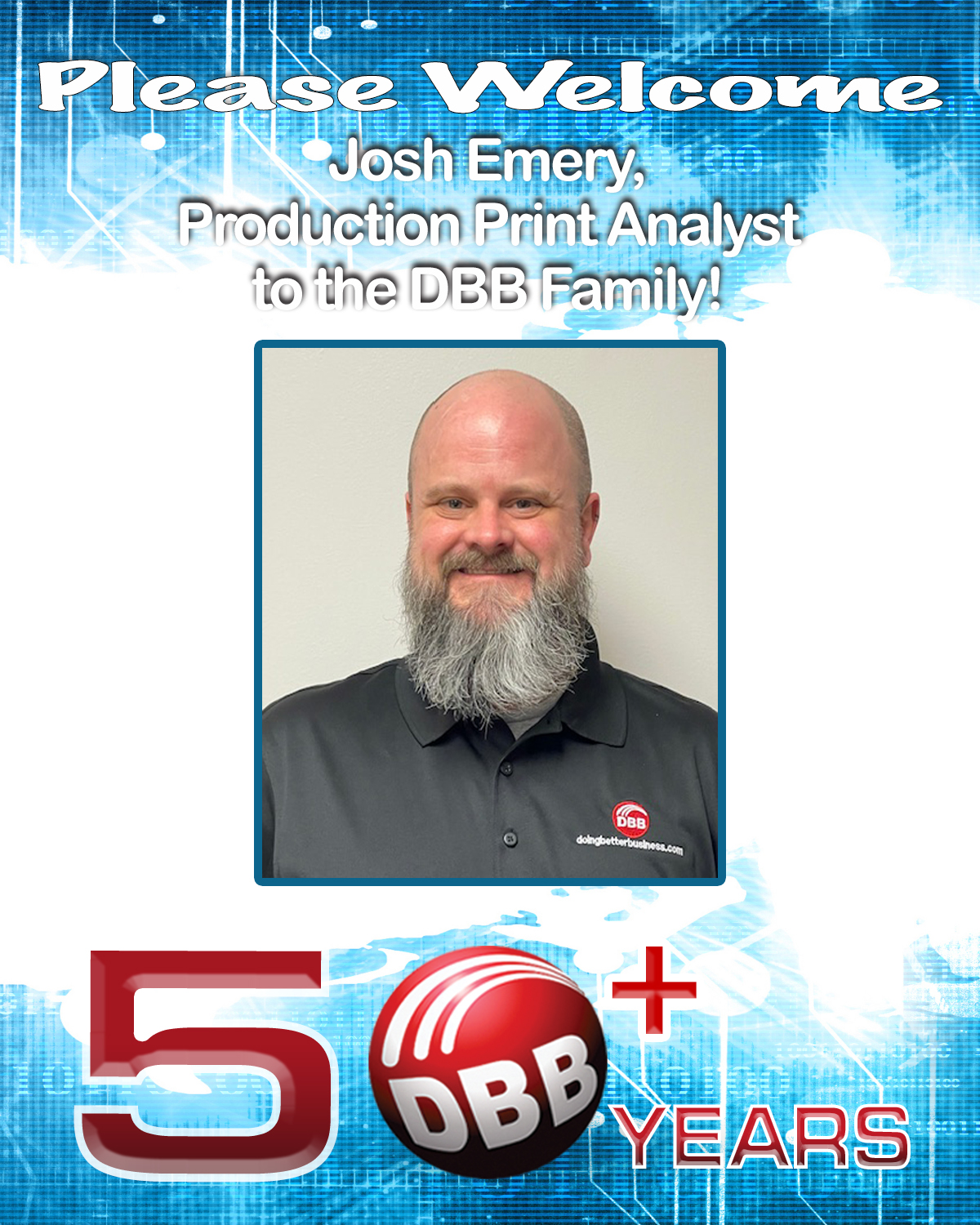 Please Welcome Josh Emery to the DBB Family!