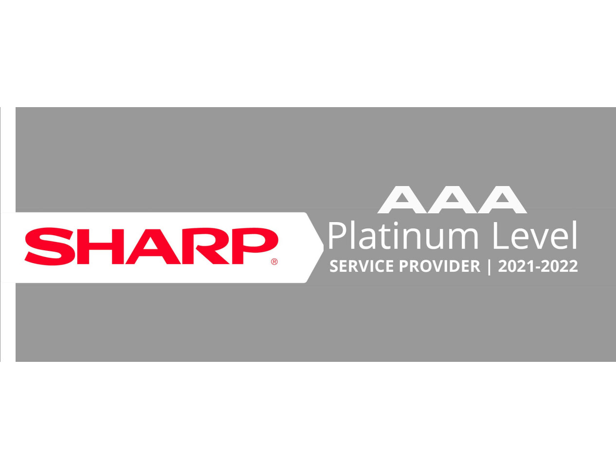 Sharp AAA Platinum Dealer Honors